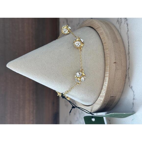 Kate Spade Gold Tone Crystal Chain Bracelet - Picture 4 of 6